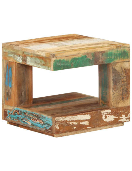Table Basse Carrée Bohème Bois de Récupération  Table Basse Carrée Bohème Bois de Récupération