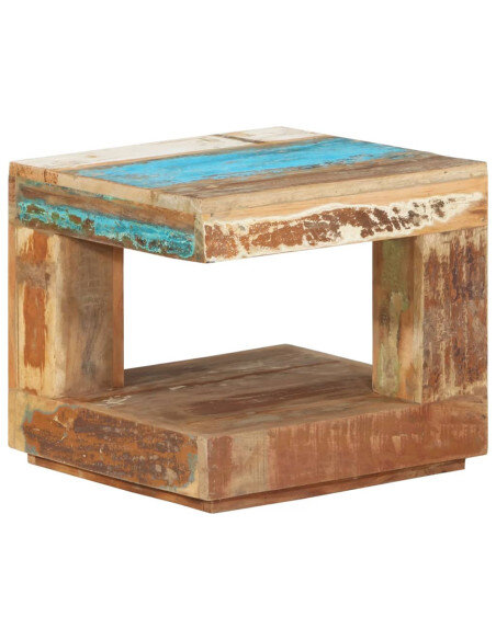 Table Basse Carrée Bohème Bois de Récupération  Table Basse Carrée Bohème Bois de Récupération
