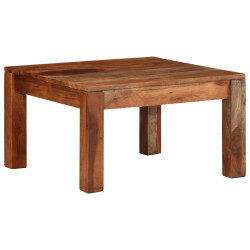 Table Basse Carrée Nature Bohème Bois massif Acacia