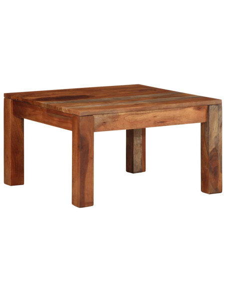 Table Basse Carrée Nature Bohème Bois massif Acacia Table Basse Carrée Nature Bohème Bois massif Acacia