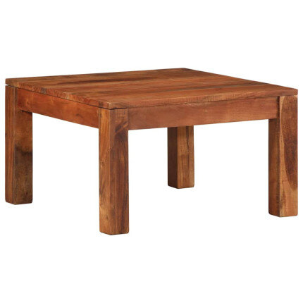 Table Basse Carrée Nature Bohème Bois massif Acacia