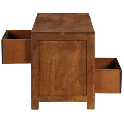 Table Basse Bohème avec Rangement Bois de manguier