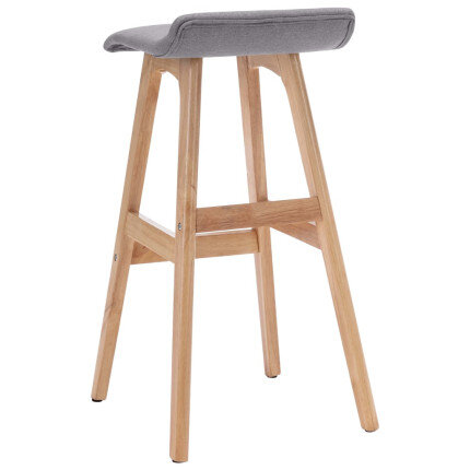 Tabourets de bar en lot de 2 en tissu Gris  