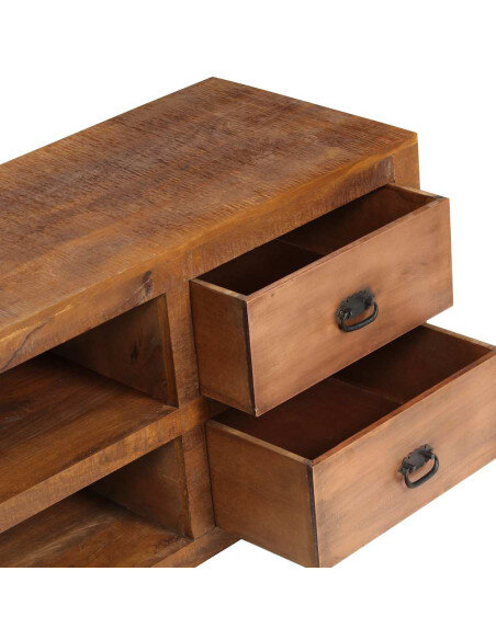 Table Basse Bohème avec Rangement Bois de manguier Table Basse Bohème avec Rangement Bois de manguier