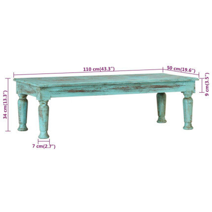 Table Basse Rectangulaire Bois Bohème