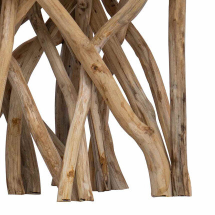 Table Basse Carrée Nature - Bohème Pied en Rodin