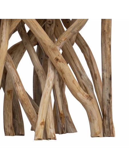 Table Basse Carrée Nature - Bohème Pied en Rodin Table Basse Carrée Nature - Bohème Pied en Rodin