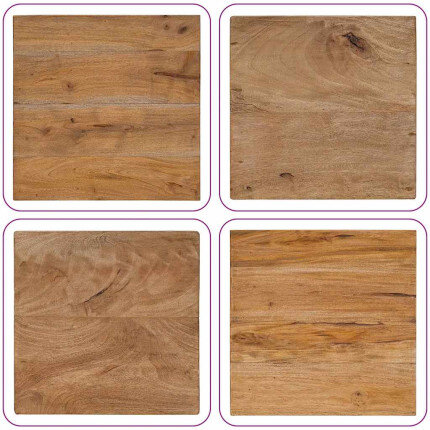 Table Basse Carrée Nature - Bohème Pied en Rodin