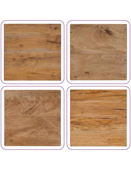 Table Basse Carrée Nature - Bohème Pied en Rodin Table Basse Carrée Nature - Bohème Pied en Rodin