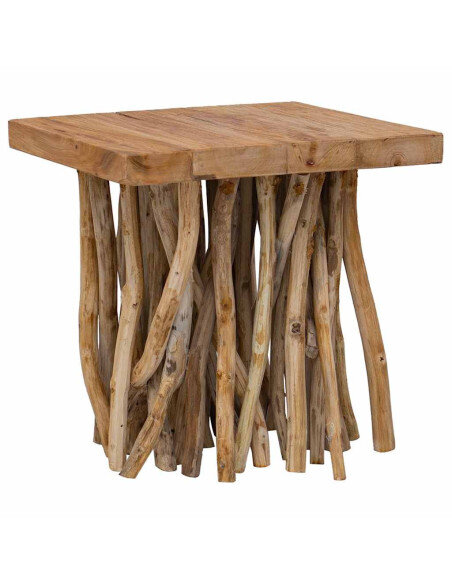 Table Basse Carrée Nature - Bohème Pied en Rodin Table Basse Carrée Nature - Bohème Pied en Rodin