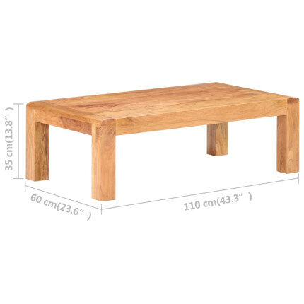Table Basse rectangulaire Bois Acacia massif - Bohème