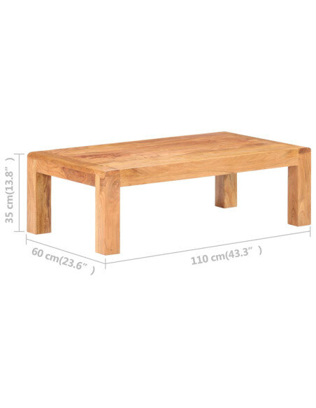 Table Basse rectangulaire Bois Acacia massif - Bohème Table Basse rectangulaire Bois Acacia massif - Bohème