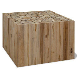 Table Basse Carrée Bois - Bohème Naturel
