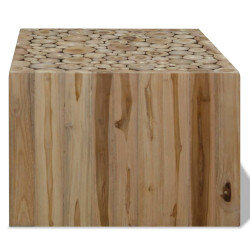 Table Basse Carrée Bois - Bohème Naturel 2