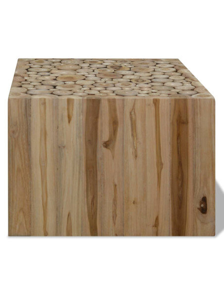 Table Basse Carrée Bois - Bohème Naturel Table Basse Carrée Bois - Bohème Naturel