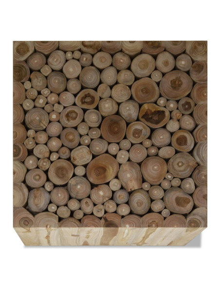 Table Basse Carrée Bois - Bohème Naturel Table Basse Carrée Bois - Bohème Naturel