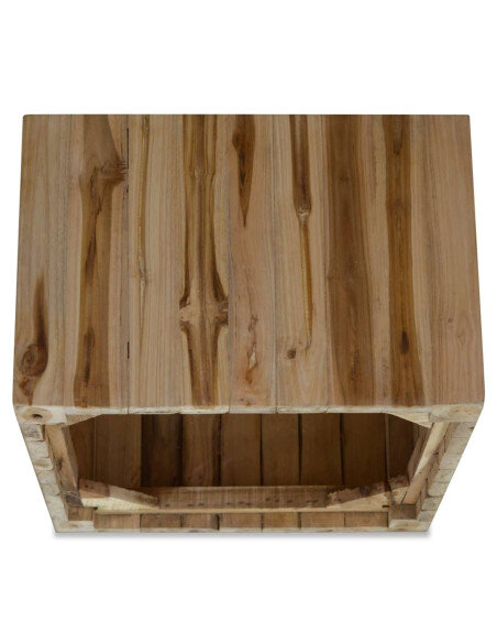 Table Basse Carrée Bois - Bohème Naturel Table Basse Carrée Bois - Bohème Naturel