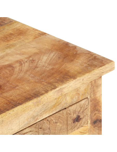 Table Basse Bois massif Fleurs sculptées Bohème