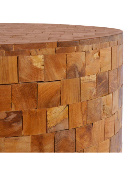 Table Basse Ronde en Bois - Bohème Table Basse Ronde en Bois - Bohème