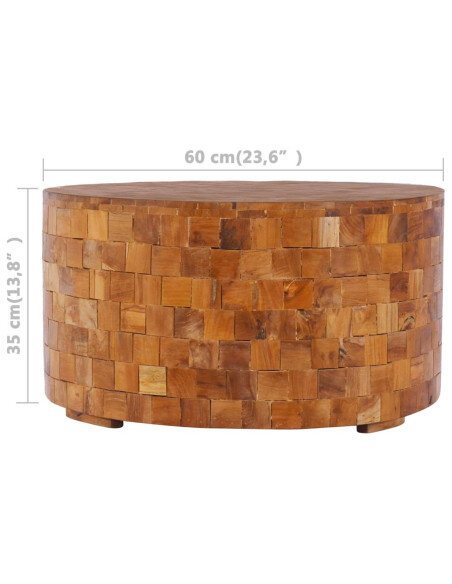 Table Basse Ronde en Bois - Bohème Table Basse Ronde en Bois - Bohème