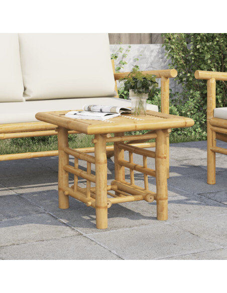 Petite Table Basse Carrée Bambou Bohème Nature Petite Table Basse Carrée Bambou Bohème Nature