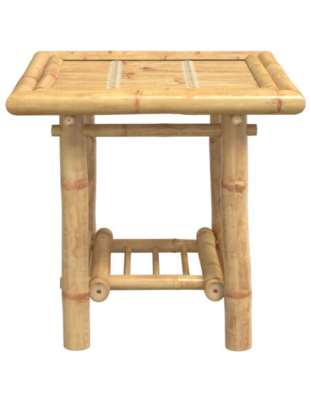 Petite Table Basse Carrée Bambou Bohème Nature Petite Table Basse Carrée Bambou Bohème Nature