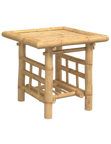 Petite Table Basse Carrée Bambou Bohème Nature Petite Table Basse Carrée Bambou Bohème Nature