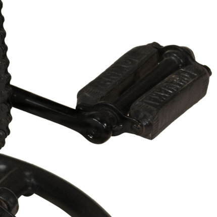 Tabourets de bar industriel en lot de 2 en cuir de chèvre véritable Noir 44 x 44 x 109 cm {attributes}