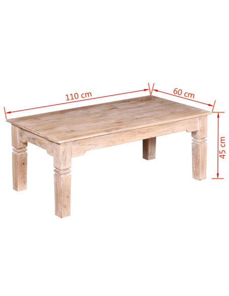 Table Basse Campagne Bois d'Acacia   Table Basse Campagne Bois d'Acacia