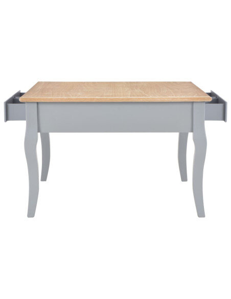 Table Basse Campagne Chic grise avec deux tiroirs Table Basse Campagne Chic grise avec deux tiroirs