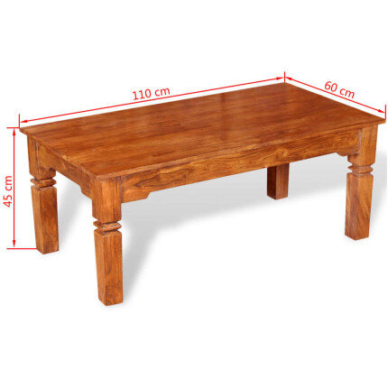 Table Basse Rectangle Bois massif style Campagne