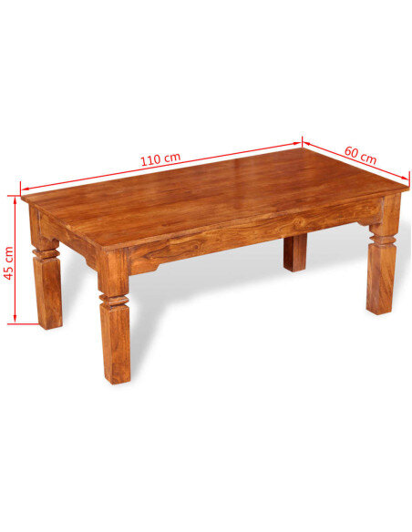 Table Basse Rectangle Bois massif style Campagne Table Basse Rectangle Bois massif style Campagne