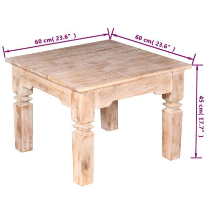 Table Basse Campagne Chic Bois Massif d'Acacia