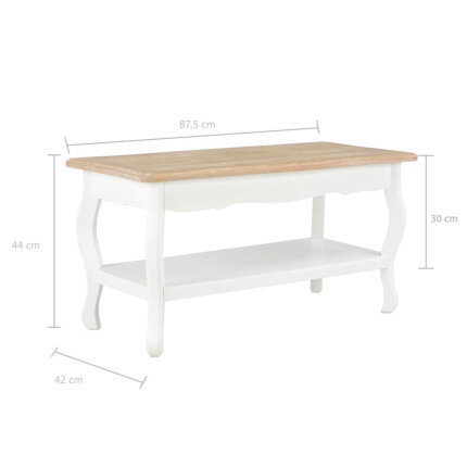 Table Basse Bois & Blanche Campagne Chic
