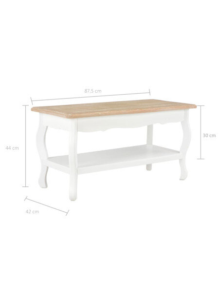 Table Basse Bois & Blanche Campagne Chic Table Basse Bois & Blanche Campagne Chic