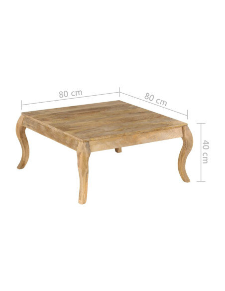 Table Basse Campagne Chic Bois massif pied design Table Basse Campagne Chic Bois massif pied design
