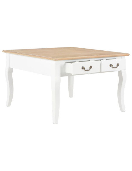 Table Basse Campagne Chic Blanche Bois avec Tiroir Table Basse Campagne Chic Blanche Bois avec Tiroir