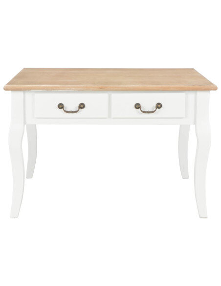 Table Basse Campagne Chic Blanche Bois avec Tiroir Table Basse Campagne Chic Blanche Bois avec Tiroir