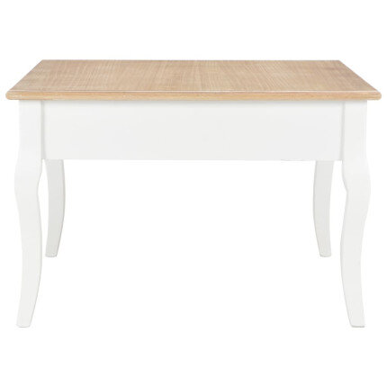 Table Basse Campagne Chic Blanche Bois avec Tiroir