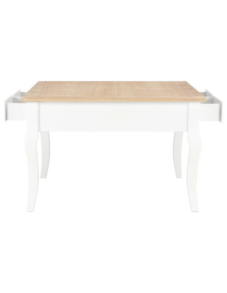 Table Basse Campagne Chic Blanche Bois avec Tiroir Table Basse Campagne Chic Blanche Bois avec Tiroir