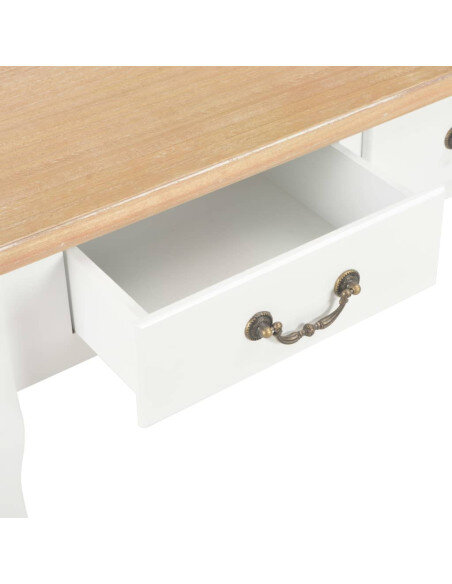 Table Basse Campagne Chic Blanche Bois avec Tiroir Table Basse Campagne Chic Blanche Bois avec Tiroir