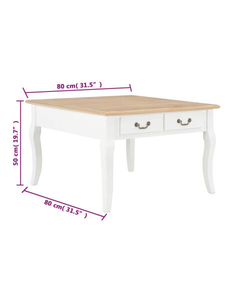 Table Basse Campagne Chic Blanche Bois avec Tiroir Table Basse Campagne Chic Blanche Bois avec Tiroir