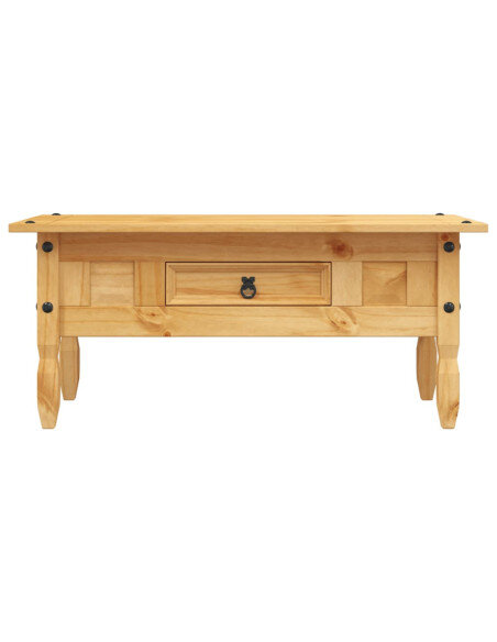 Table Basse Campagne Rustique Bois avec Tiroir