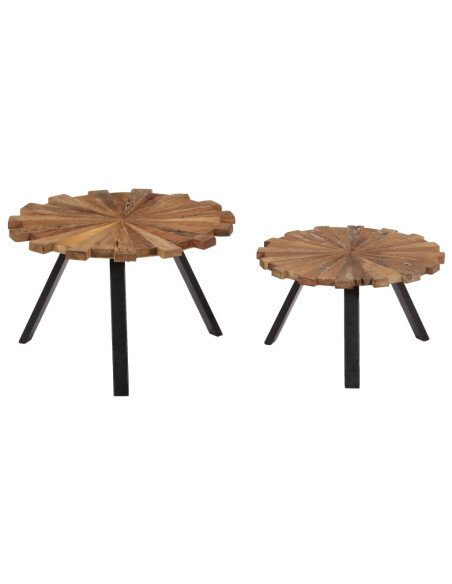 Ensemble 2 Petites Tables Basse Rétro / Vintage en bois Ensemble 2 Petites Tables Basse Rétro / Vintage en bois