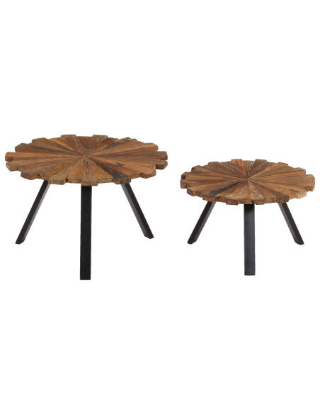 Ensemble 2 Petites Tables Basse Rétro / Vintage en bois Ensemble 2 Petites Tables Basse Rétro / Vintage en bois
