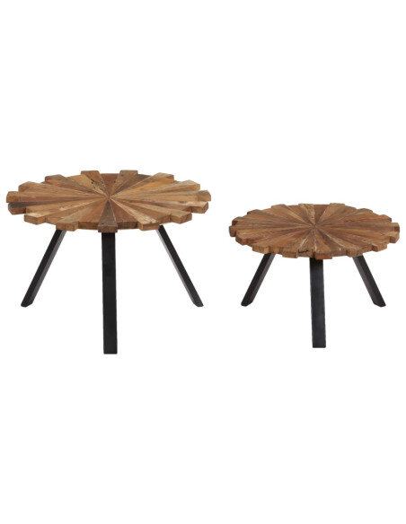 Ensemble 2 Petites Tables Basse Rétro / Vintage en bois Ensemble 2 Petites Tables Basse Rétro / Vintage en bois