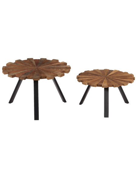 Ensemble 2 Petites Tables Basse Rétro / Vintage en bois Ensemble 2 Petites Tables Basse Rétro / Vintage en bois