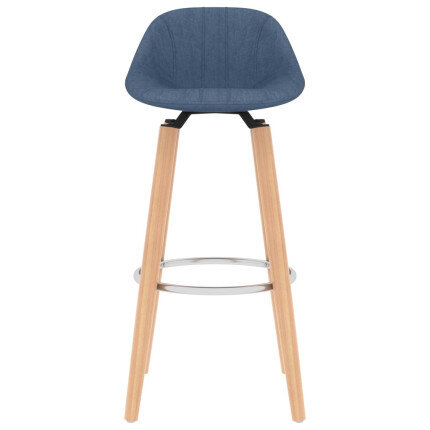 Tabourets de bar en lot de 2 en tissu Bleu