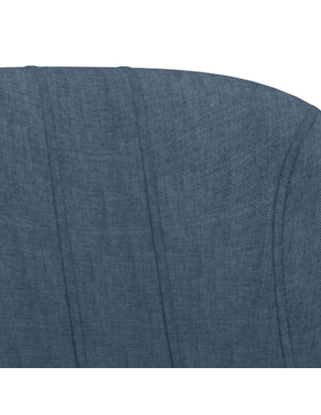 Tabourets de bar en lot de 2 en tissu Bleu  