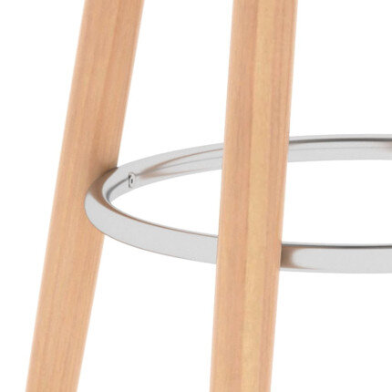 Tabourets de bar en lot de 2 en tissu Bleu